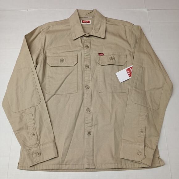 Wrangler Jacket Overshirt Outdoor Work Shacket Size S Beige - Picture 1 of 9
